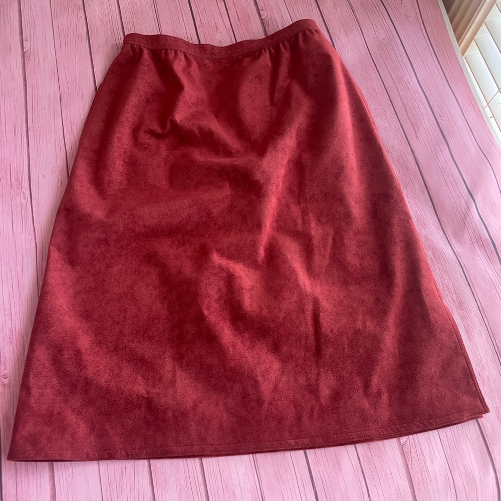Vintage Abe Schrader Union Made Suede Skirt